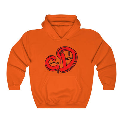 Red logo custom drip Unisex Heavy Blend™ Hooded Sweatshirt - CustomDripStore