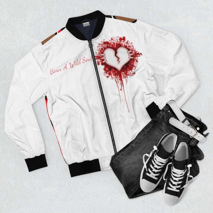 Born a wild soul Men's Bomber Jacket, Custom Bomber, Graphic bomber, Baw's Bomber - CustomDripStore
