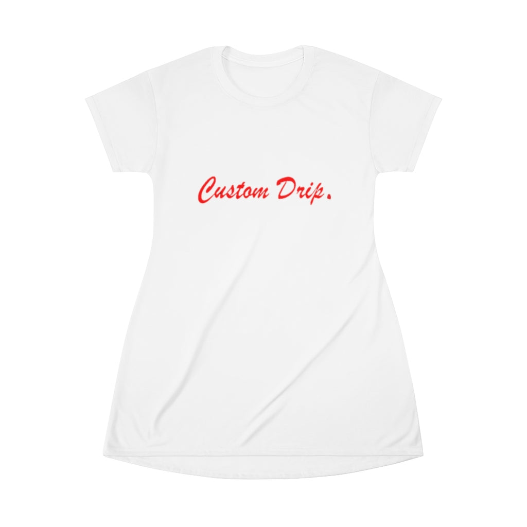 Custom Drip Script T-Shirt Dress - CustomDripStore