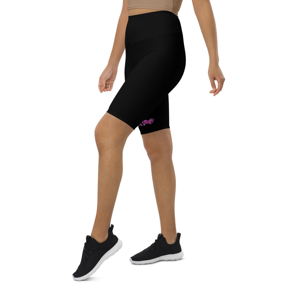 Custom Drips Pink Logo Biker Shorts - CustomDripStore