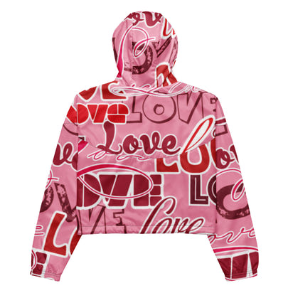 Custom Drip's Love Women’s cropped windbreaker - CustomDripStore
