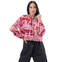 Custom Drip's Love Women’s cropped windbreaker - CustomDripStore