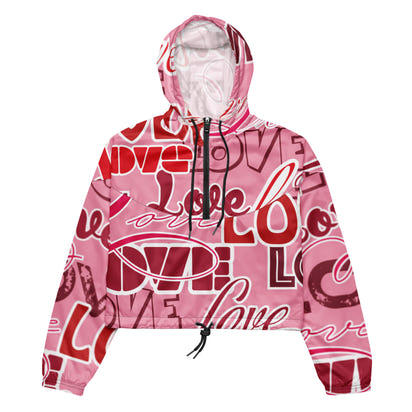 Custom Drip's Love Women’s cropped windbreaker - CustomDripStore