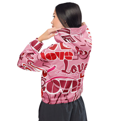 Custom Drip's Love Women’s cropped windbreaker - CustomDripStore