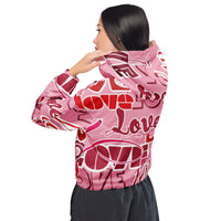 Custom Drip's Love Women’s cropped windbreaker - CustomDripStore