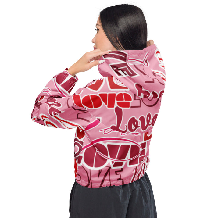 Custom Drip's Love Women’s cropped windbreaker - CustomDripStore