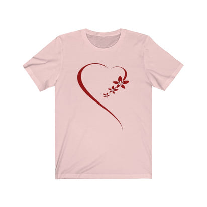 Romance Heart Unisex Jersey Tee, Heart Tee, Love Tee, Custom Tee - CustomDripStore