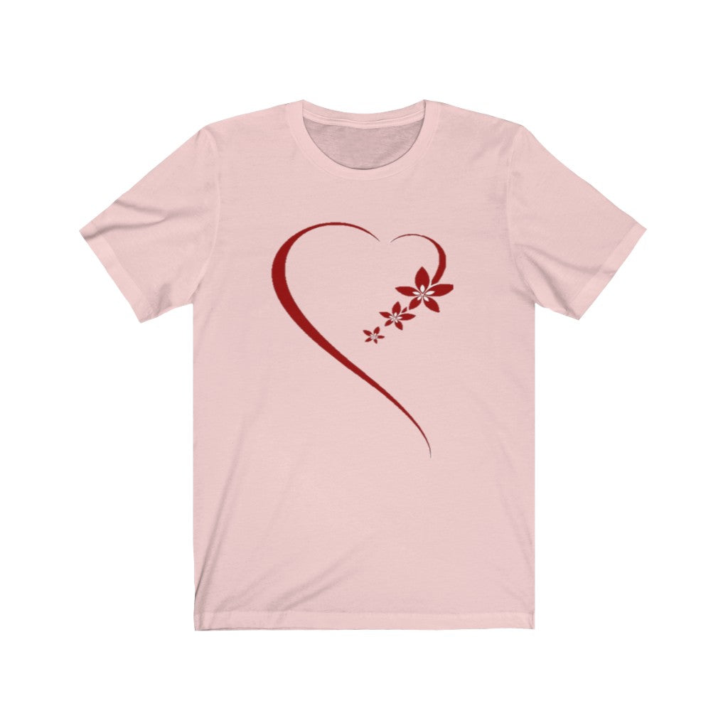 Romance Heart Unisex Jersey Tee, Heart Tee, Love Tee, Custom Tee - CustomDripStore