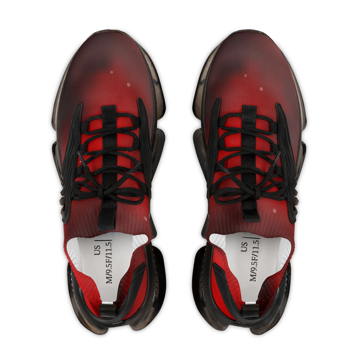 Red & Black Men's Mesh Sports Sneakers - CustomDripStore