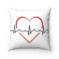 Heartline Spun Polyester Square Pillow - CustomDripStore