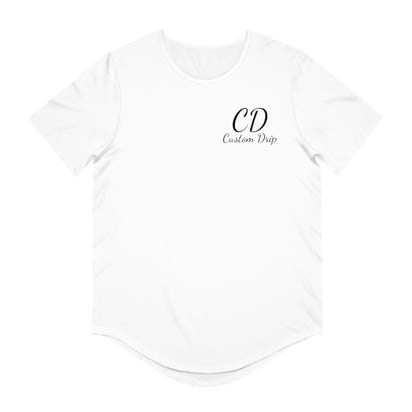 Custom Drips Men's Jersey Curved Hem Tee - CustomDripStore