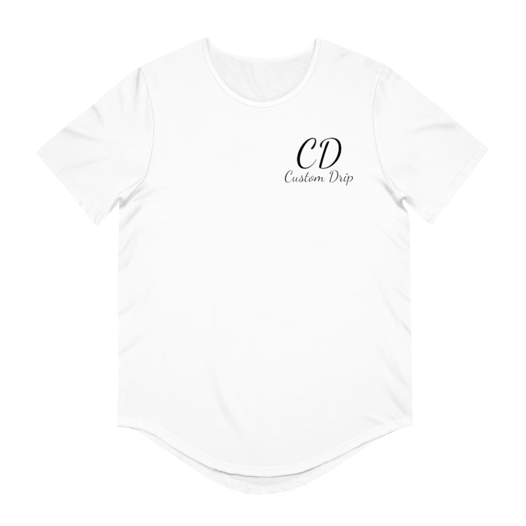 Custom Drips Men's Jersey Curved Hem Tee - CustomDripStore