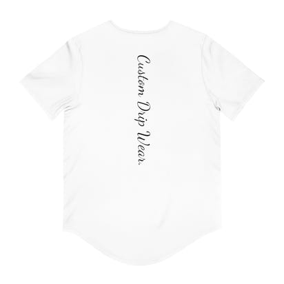 Custom Drips Men's Jersey Curved Hem Tee - CustomDripStore