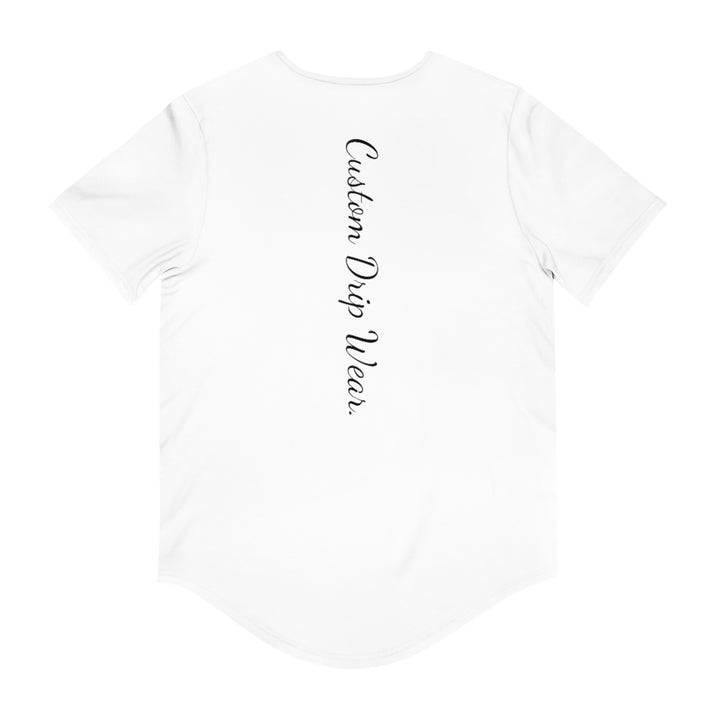 Custom Drips Men's Jersey Curved Hem Tee - CustomDripStore