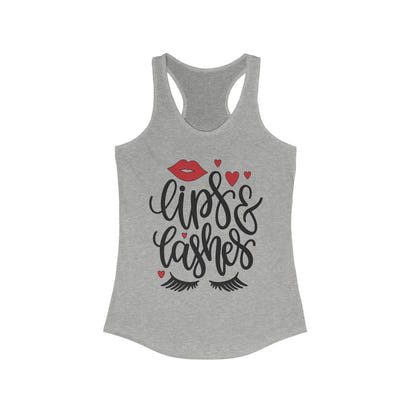 Lips & Lashes Women's Ideal Racerback Tank - CustomDripStore