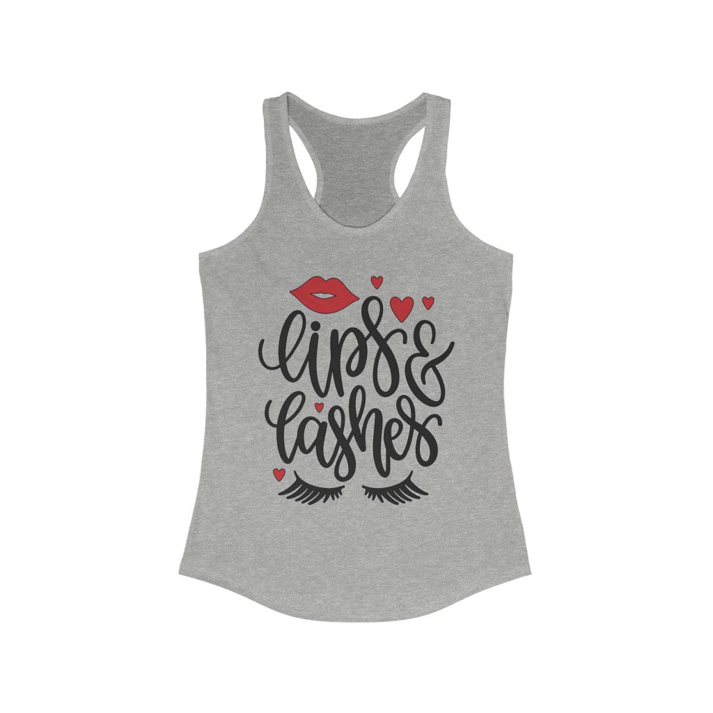 Lips & Lashes Women's Ideal Racerback Tank - CustomDripStore