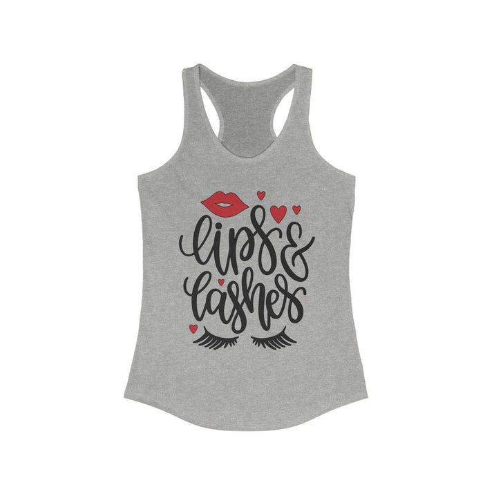 Lips & Lashes Women's Ideal Racerback Tank - CustomDripStore