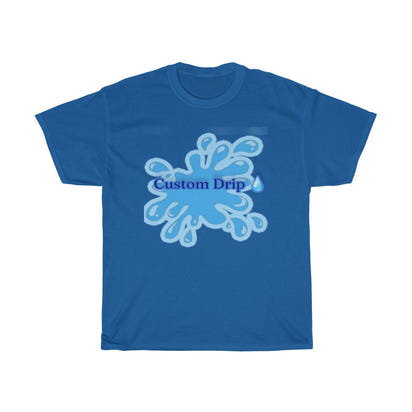 Custom Drip blue splash Unisex Heavy Cotton Tee - CustomDripStore