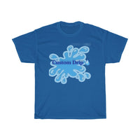 Custom Drip blue splash Unisex Heavy Cotton Tee - CustomDripStore
