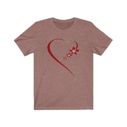 Romance Heart Unisex Jersey Tee, Heart Tee, Love Tee, Custom Tee - CustomDripStore