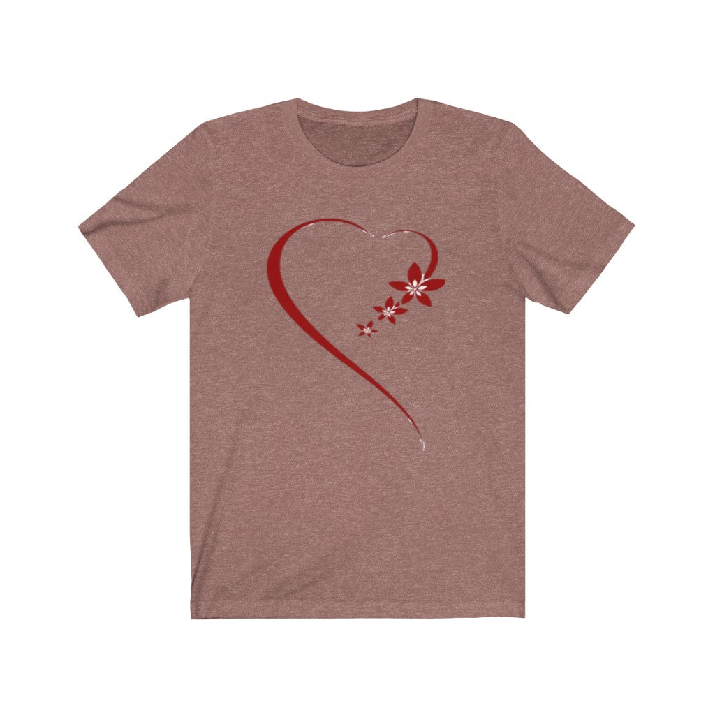 Romance Heart Unisex Jersey Tee, Heart Tee, Love Tee, Custom Tee - CustomDripStore