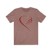 Romance Heart Unisex Jersey Tee, Heart Tee, Love Tee, Custom Tee - CustomDripStore