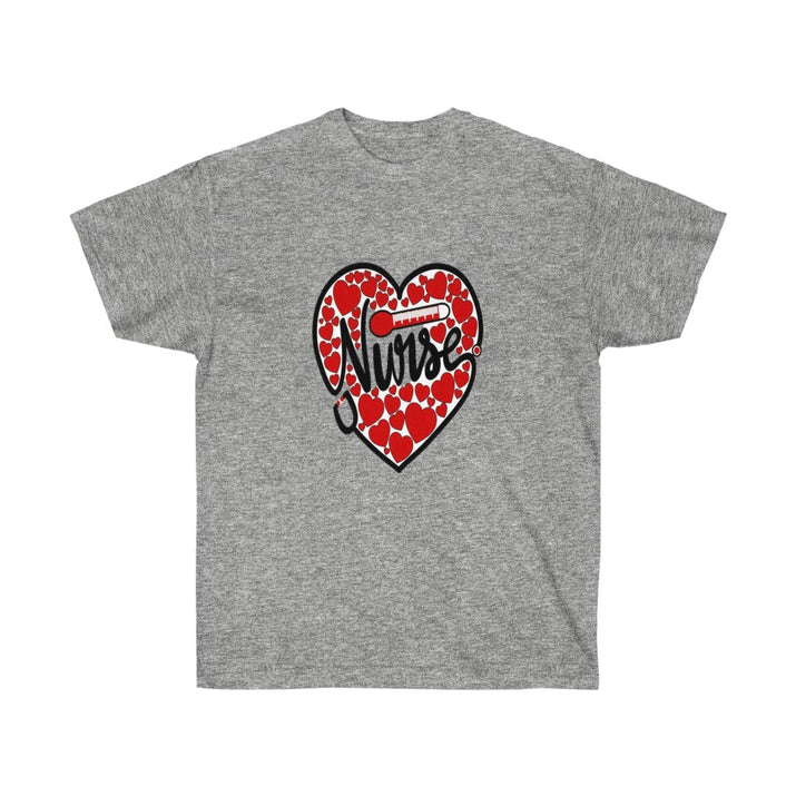 Nurse Heart Unisex Tee, Valentine's Day Tee, Heart Tee, Custom T-shirts, Graphic T-shirt - CustomDripStore