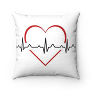 Heartline Spun Polyester Square Pillow - CustomDripStore