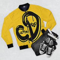 Yellow & Black Custom Drip's Men's Bomber Jacket - CustomDripStore