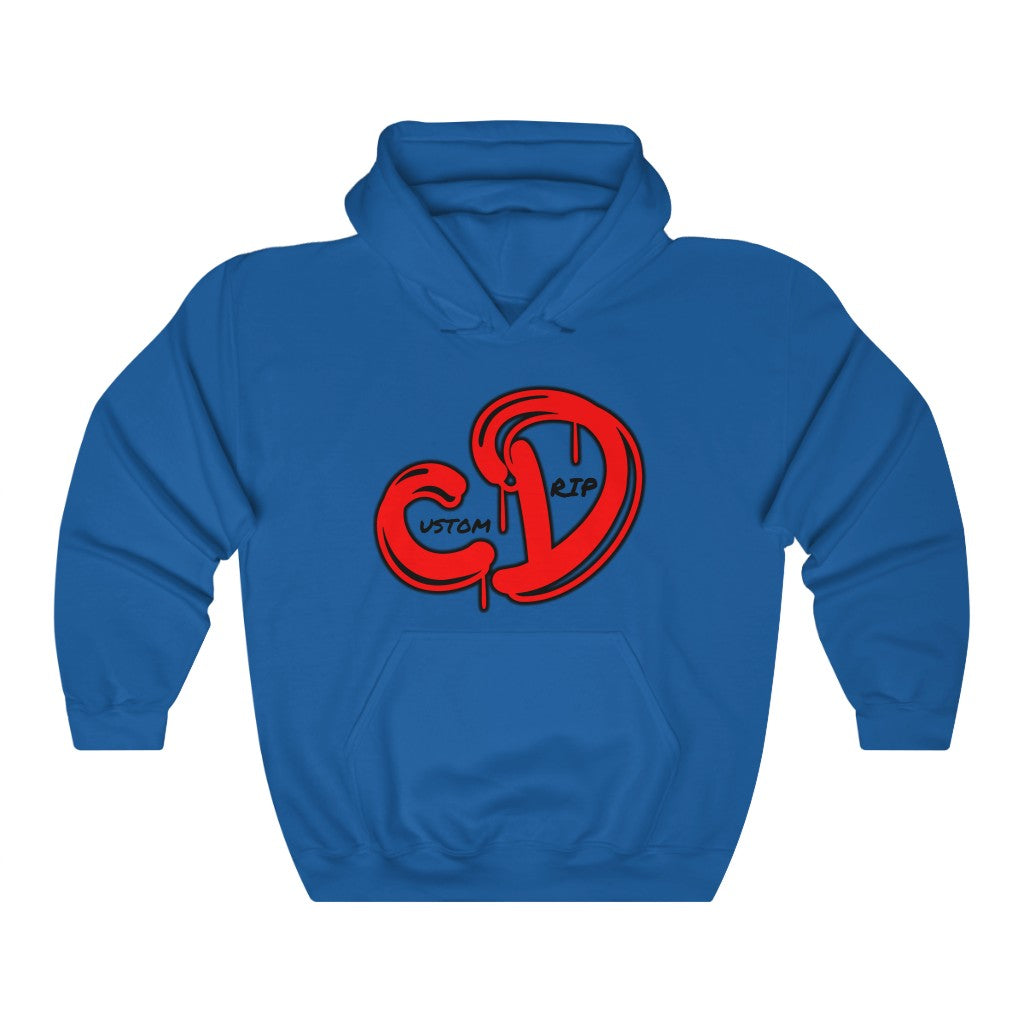 Red logo custom drip Unisex Heavy Blend™ Hooded Sweatshirt - CustomDripStore