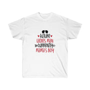 Future Ladies man Currently mamas boy Unisex Tee- Custom T-shirts- Men's T-shirt's- Valentine's Day T-shirt's - CustomDripStore