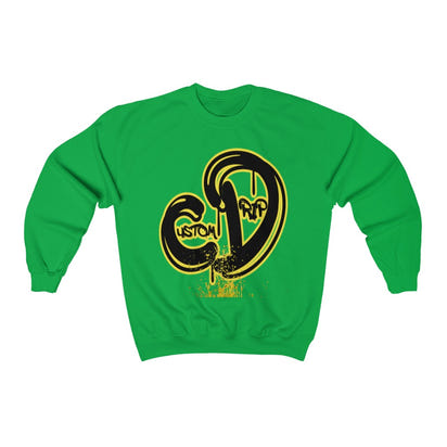 Black & Yellow custom drip Unisex Heavy Blend™ Crewneck Sweatshirt - CustomDripStore