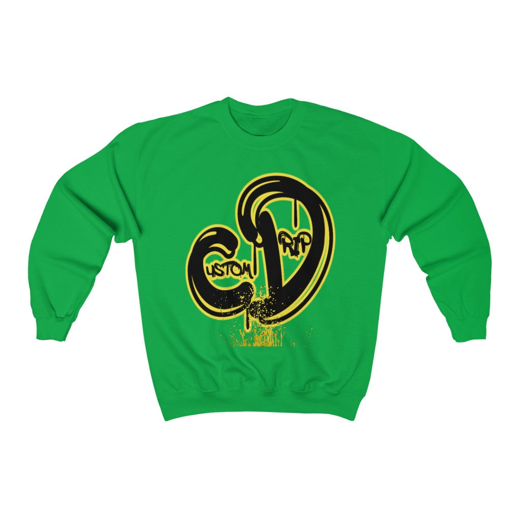 Black & Yellow custom drip Unisex Heavy Blend™ Crewneck Sweatshirt - CustomDripStore