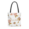 Flower Tote Bag,  Custom tote bag, Personalized tote bag, women's tote bag floral tote bag - CustomDripStore