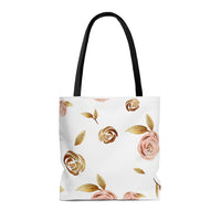 Flower Tote Bag,  Custom tote bag, Personalized tote bag, women's tote bag floral tote bag - CustomDripStore