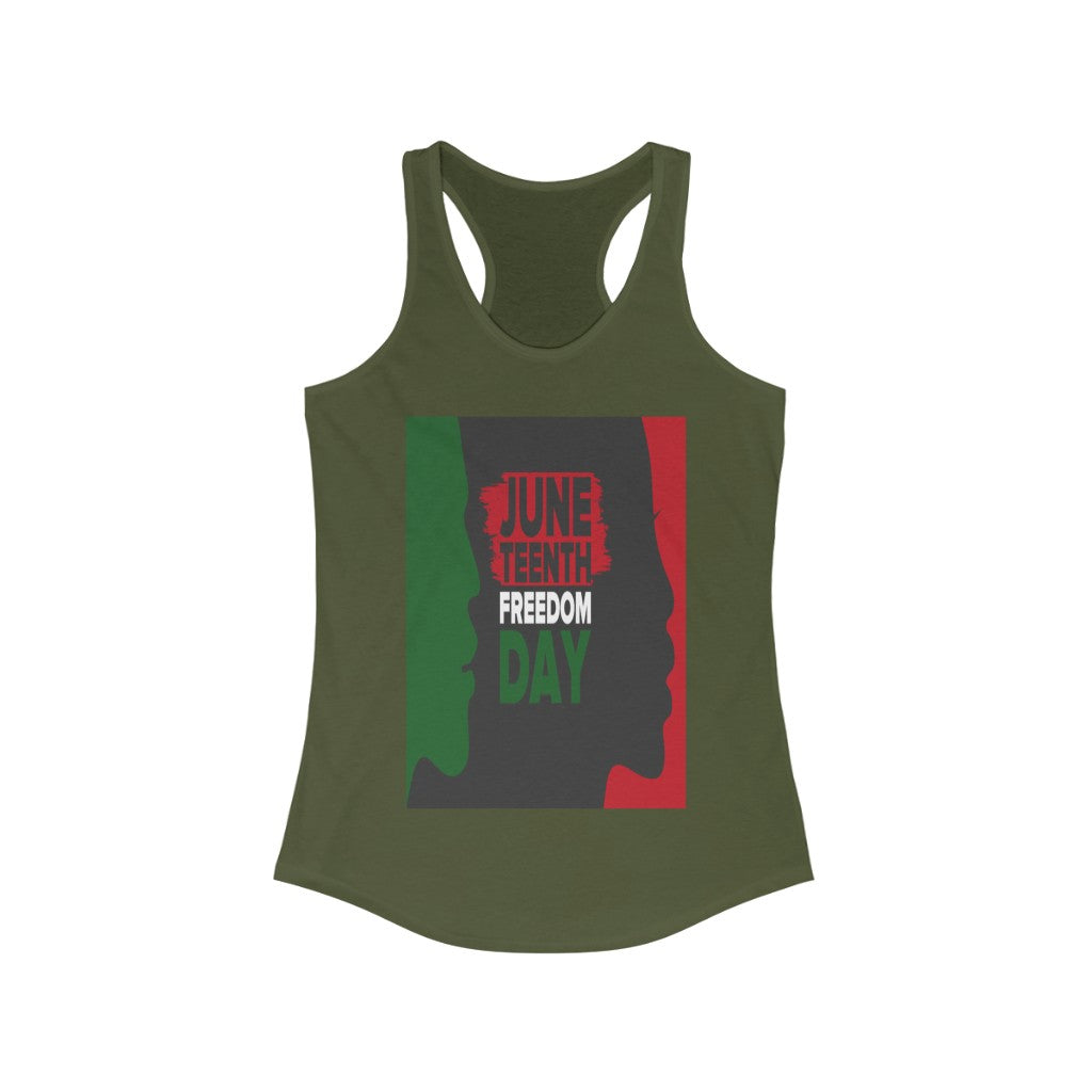 Juneteenth Women's Ideal Racerback Tank - CustomDripStore
