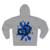 University blue custom drip splash Unisex Hooded Zip Sweatshirt - CustomDripStore