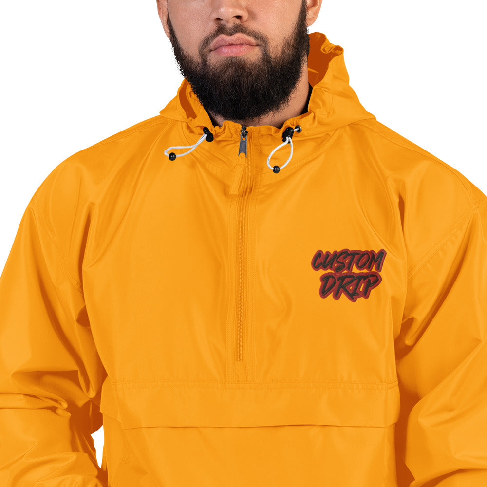 Custom Drip Embroidered Champion Packable Jacket - CustomDripStore