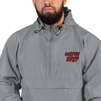 Custom Drip Embroidered Champion Packable Jacket - CustomDripStore