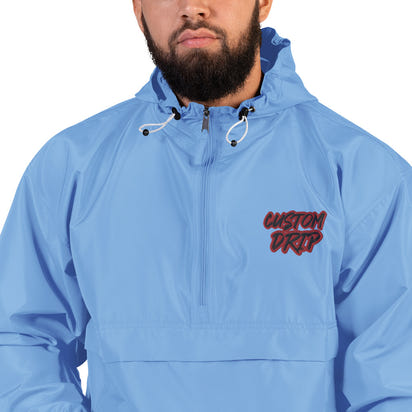 Custom Drip Embroidered Champion Packable Jacket - CustomDripStore