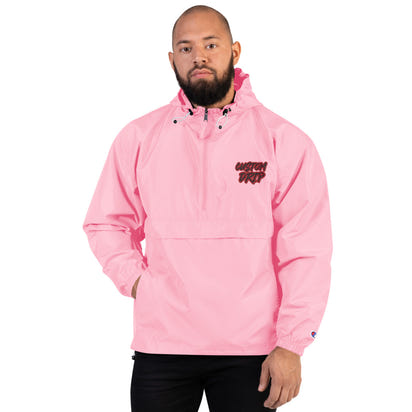 Custom Drip Embroidered Champion Packable Jacket - CustomDripStore