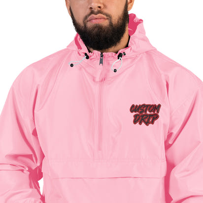 Custom Drip Embroidered Champion Packable Jacket - CustomDripStore