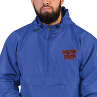 Custom Drip Embroidered Champion Packable Jacket - CustomDripStore
