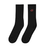 Custom Drips Red Logo Embroidered socks - CustomDripStore