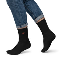 Custom Drips Red Logo Embroidered socks - CustomDripStore