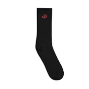 Custom Drips Red Logo Embroidered socks - CustomDripStore