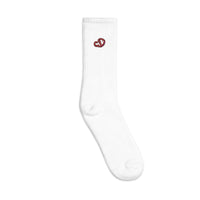 Custom Drips Red Logo Embroidered socks - CustomDripStore