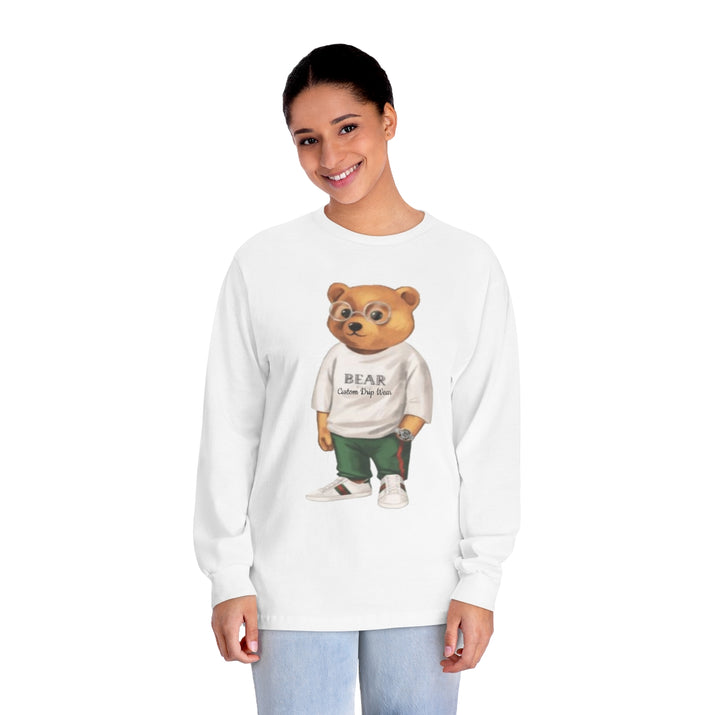Custom Drip Classic Long Sleeve Bear T-Shirt - CustomDripStore
