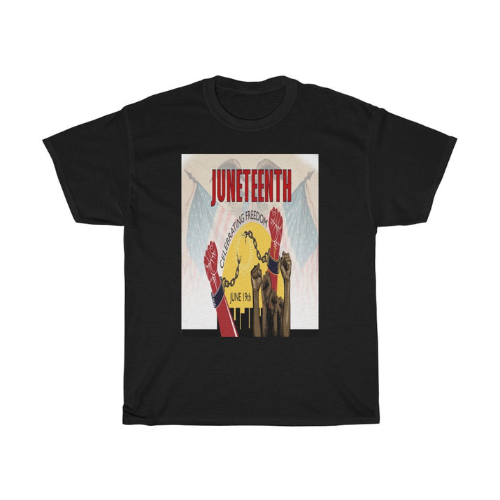 Custom Drips JuneTeenth Flag Unisex Heavy Cotton Tee - CustomDripStore