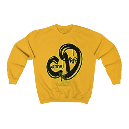 Black & Yellow custom drip Unisex Heavy Blend™ Crewneck Sweatshirt - CustomDripStore